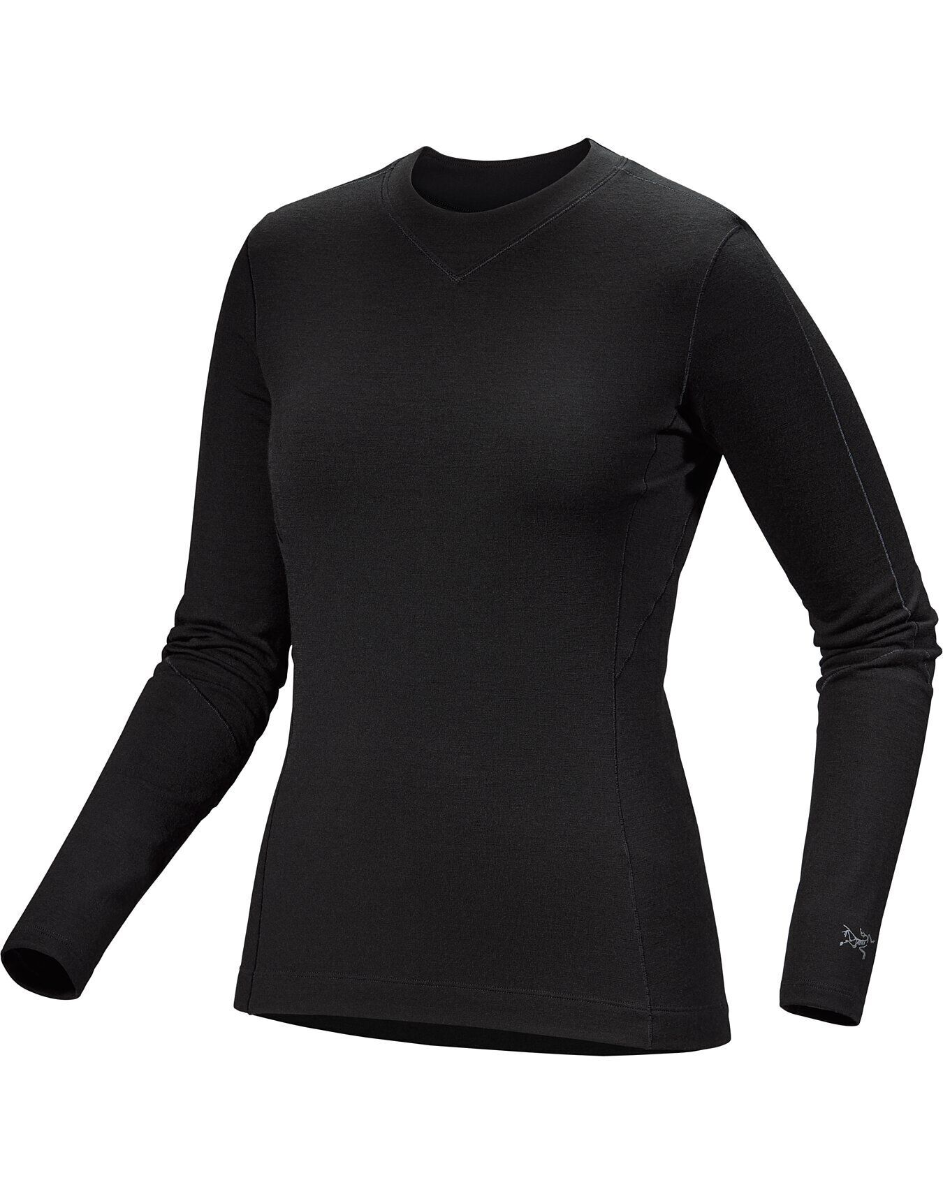Arcteryx-Rho-Merino-Wool-LS-Crew-Women-s-Black Arcteryx Rho Merino Wool LS Crew Women's