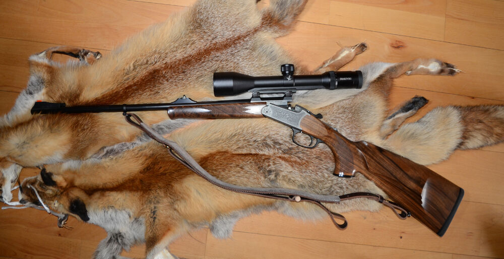 Blaser K95 mit LED-Leuchtkorn und Reineke Gewehrriemen