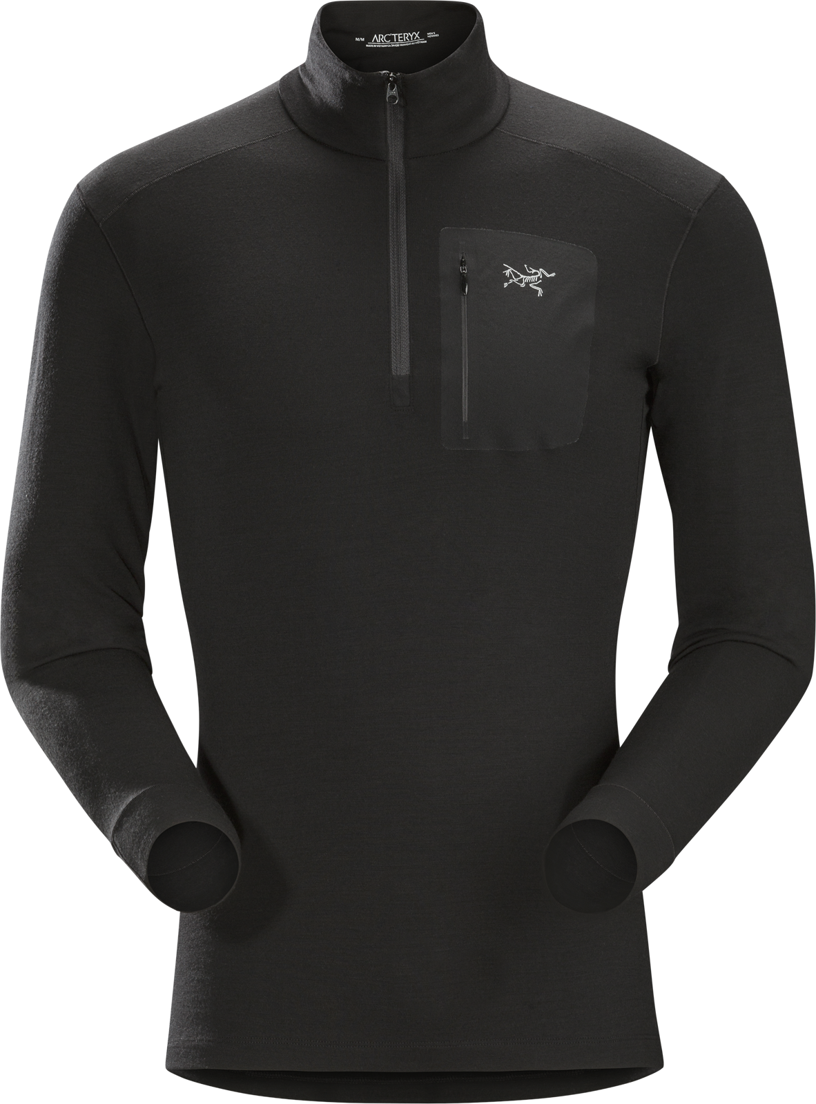 Arcteryx Satoro AR Zip Neck LS Men's Black